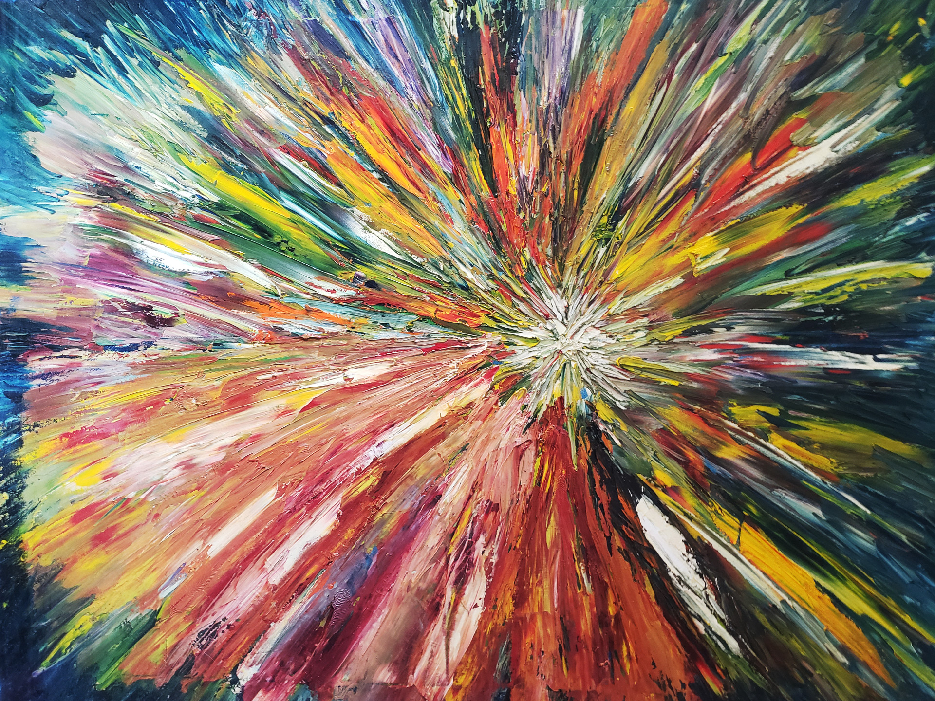 oil on canvas big bang painting