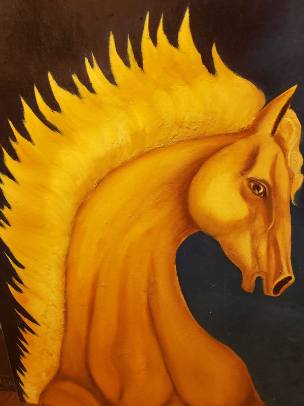 painting golden horse